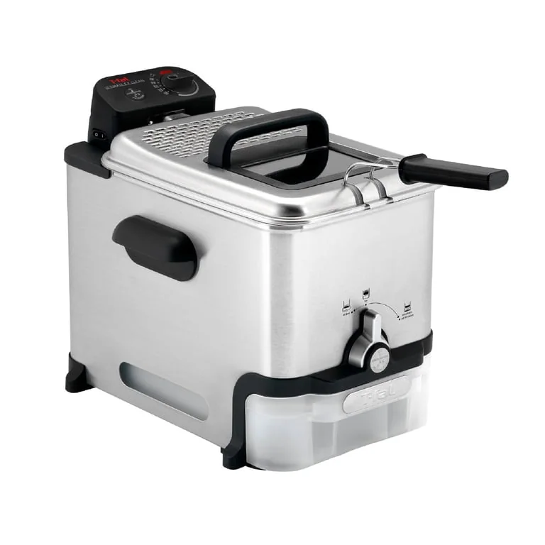 T-fal Deep Fryer with Basket, Easy to Clean, Oil Filtration, 2.6-Pound, Silver