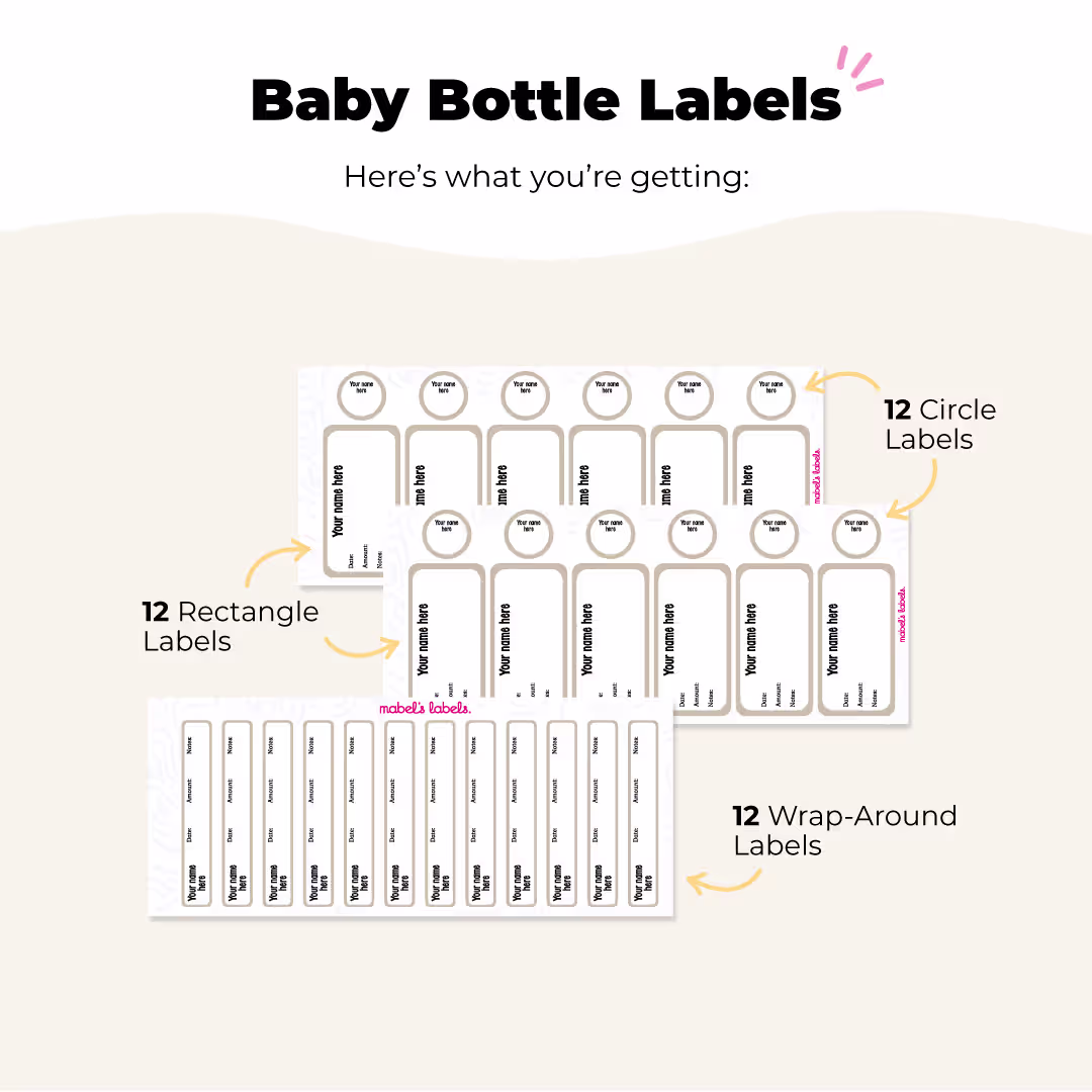 Mabel's Labels Baby Bottle Labels