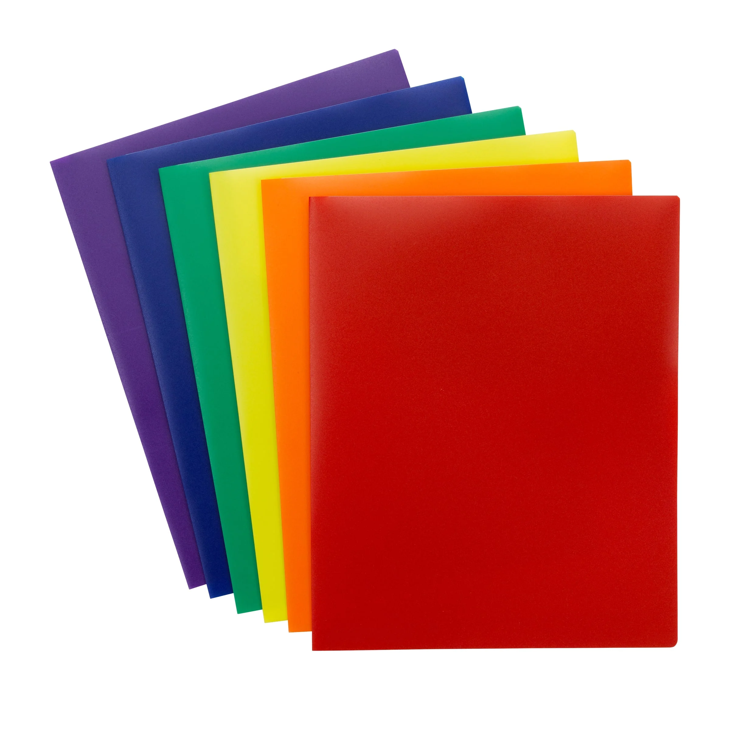 Smead Poly Two-Pocket Folders, Assorted Colors, Letter Size, Set of 6 (87760)